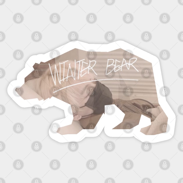 Taehyung's Winter Bear Sticker by ZoeDesmedt